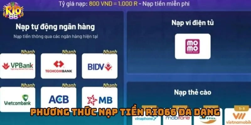 Các hình thức nạp tiền phong phú tại King Fun